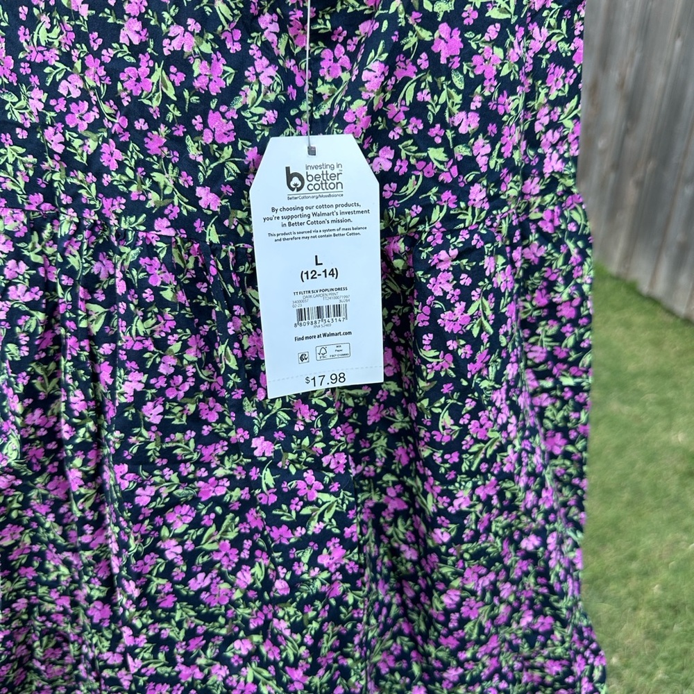 Time and Tru Floral Patterned Top - Pink and Green NWT - Picture 6 of 6